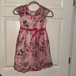 Rare Editions Pink Floral Kids Dress